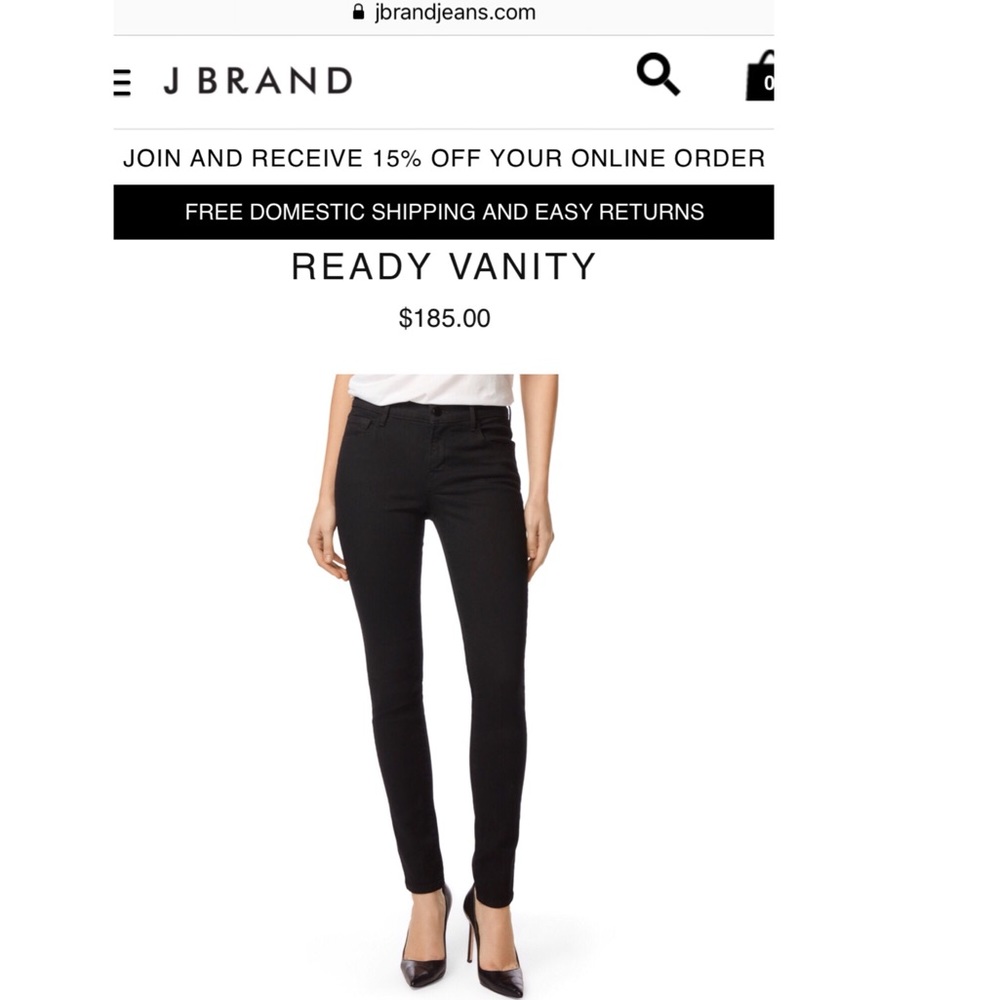 SOLD ‼️NEW J Brand Black Vanity Skinny Jeans